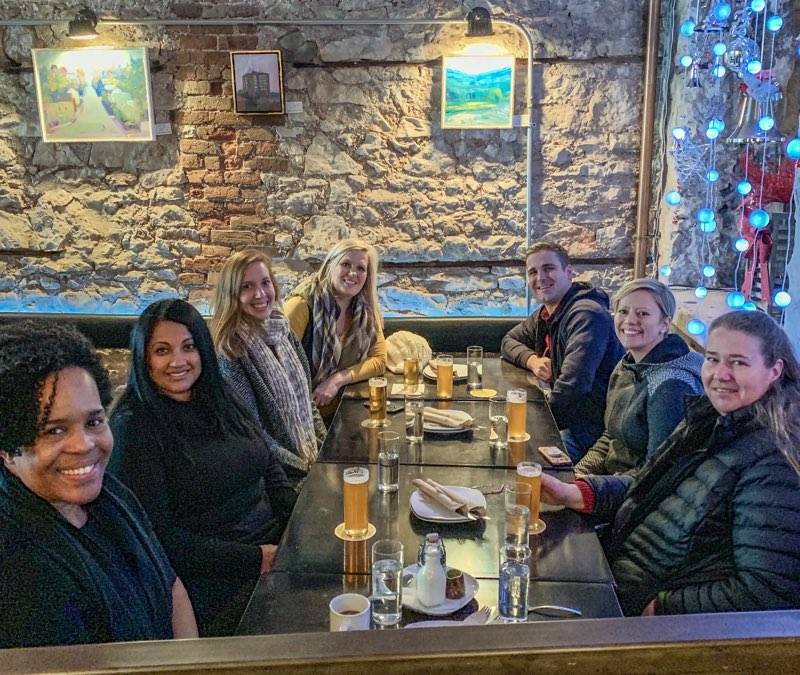 AgScapeON's tweet photo. We all agree this was the best #holiday #celebration we've had as a team! Thank you @tastedetours for a #memorable, #delicious, #fun and uniquely #educational #Guelph #food tour! #AgScape #epicteam #cheersto2019 #readyfor2020 https://t.co/tHBIVG8Hsk