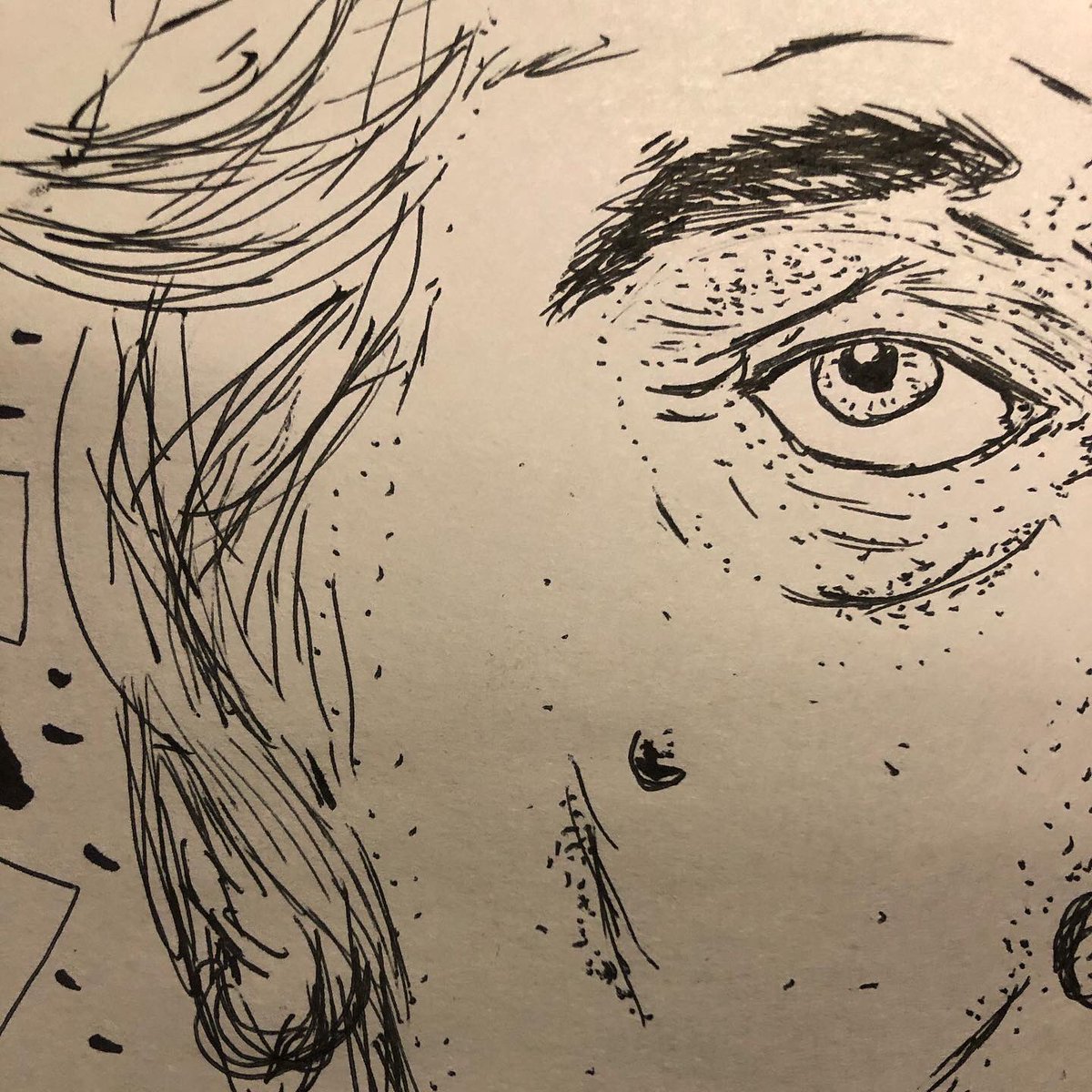 t_dulin's tweet photo. #dulindoodles of #robertdeniro. Pen with sharpie. 18X24.Message me if interested! #lineart #doodles #supportlocal #supportlocalartists https://t.co/f4v46NWP4X