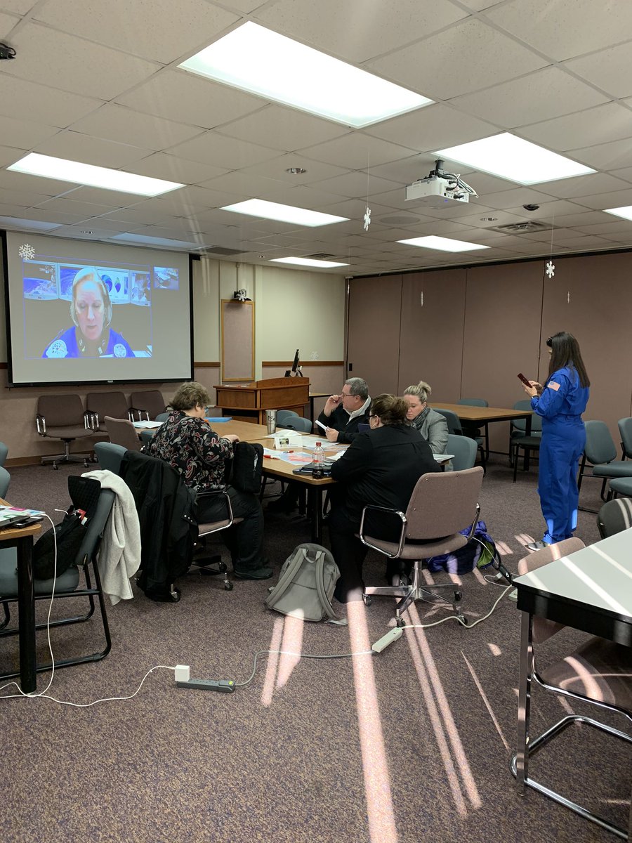 JennyLentIU1's tweet photo. Running an e-mission today with IU1 curriculum coordinators and the Challenger Learning Center and mission control! @DonMartinIU1 @IU1Tweets #challengerlearningcenter https://t.co/6Rv9R4cwsd