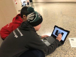 TaylorLitCoach's tweet photo. Lots of smiles on these Ss' faces as they built their ideas around character interactions using maker bags @angelastockman , developed their ideas with #SayMeanMatter and posted their response on @Flipgrid. Amazing to see the thinking emerge when not limited by print.#sfearns https://t.co/IpzavHKW2M