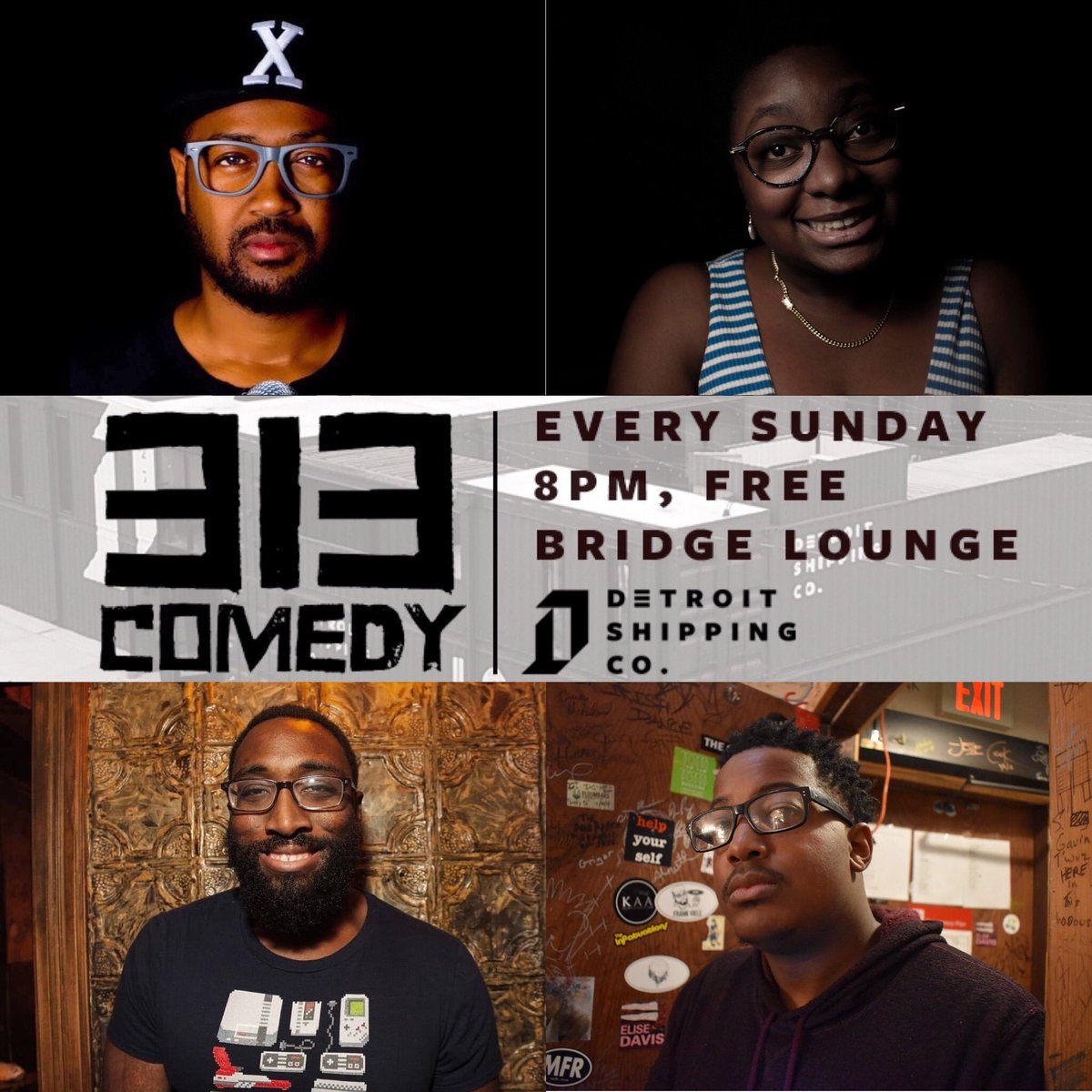 313ComedyShow's tweet photo. A bunch of hilarious comedians are home for the holidays. Don’t miss them, who knows when they’ll be back! https://t.co/K28RUE8Gmz