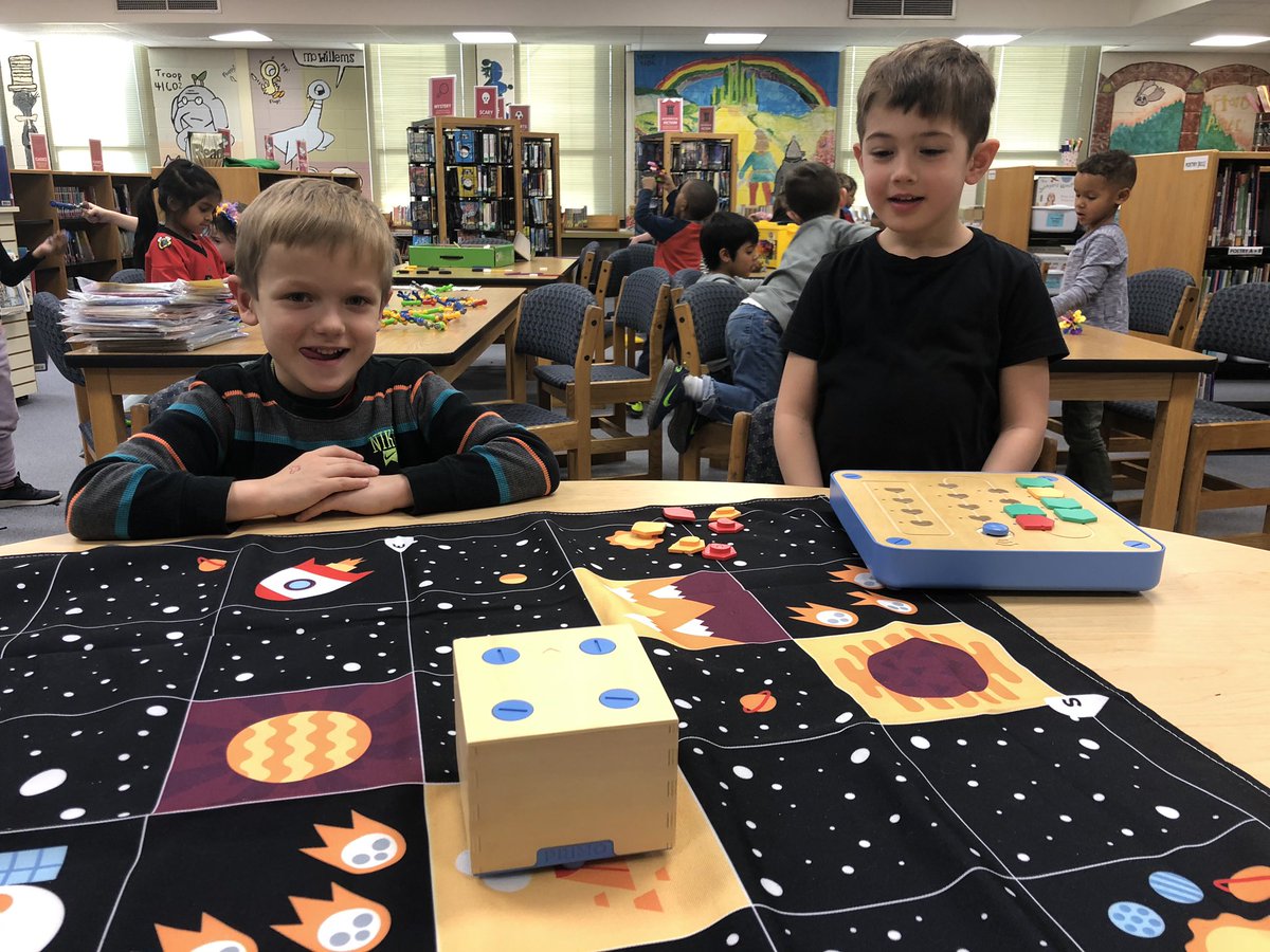 We’ve been celebrating the #HourofCode the last two weeks with coding challenges, robots and Cubetto! Future coders in action! #WeareD97 #libraries97 #oakpark97 #whittierschool97