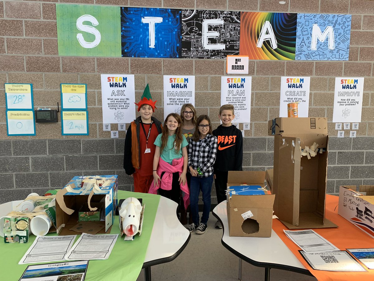CarmelElem's tweet photo. Carmel students and faculty showed off all their amazing work during our STEAM walk this week. Great job Colts! #coltsinaction #steam https://t.co/d3wwUTj7Vz