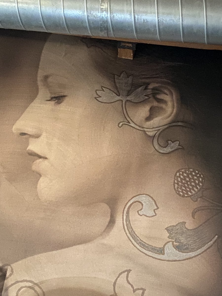 The wall in my hotel room is so beautiful <a href="/IronHorseHotel/">The Iron Horse Hotel</a>