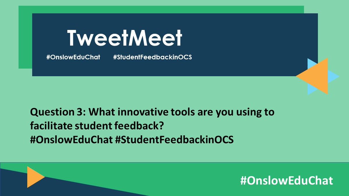 qce_apstaley's tweet photo. Question 3:  What innovative tools are you using to facilitate student feedback?  #OnslowEduChat #StudentfeedbackinOCS https://t.co/mv7yh94tli