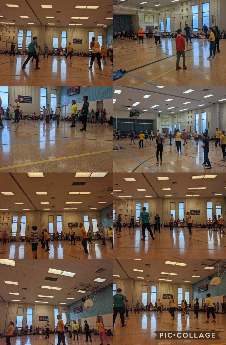 🏐5th grade vs staff volleyball game! We are so proud of our 5th grade students they worked hard and played well today. Congratulations staff on your win.🏐 @KreutzCreek @MrPrys5thGrade