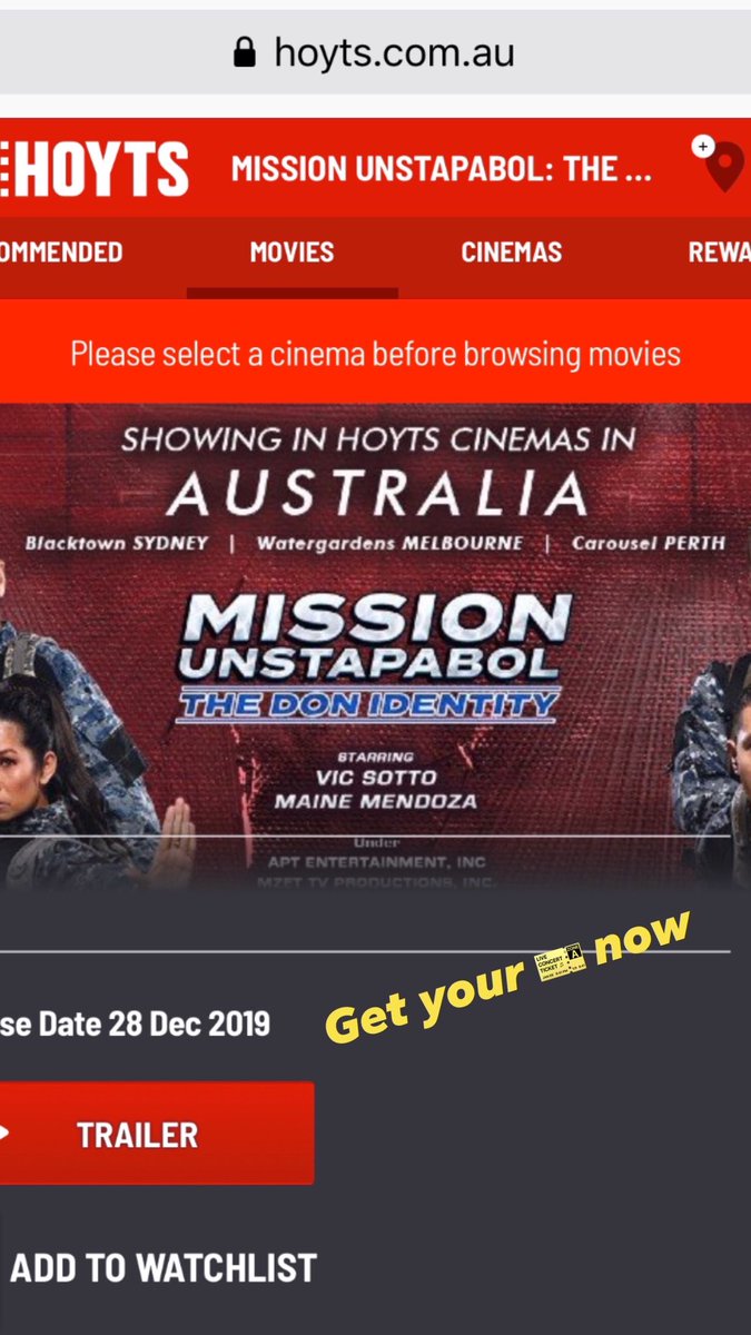 IsaInOz's tweet photo. AUSTRALIA Buy your Tickets now at https://t.co/8YdXGF4457 or at the box office MISSION UNSTAPABOL The Don Identity Have a good laugh this Christmas Also screening in the USA @mainedcm @macmendoza75 @EatBulaga @MBUycoco @menggalurks @JAJSiwon @etalent_intl @jowapaofc #MaineMendoza https://t.co/rwhkkQrwNC