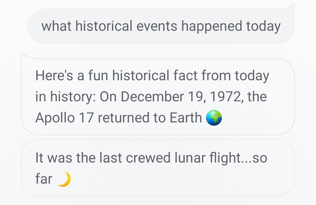 IKE621's tweet photo. I asked my Google Assistant what happened today. I think she's really cheering for @elonmusk https://t.co/dB0FB9wpxq