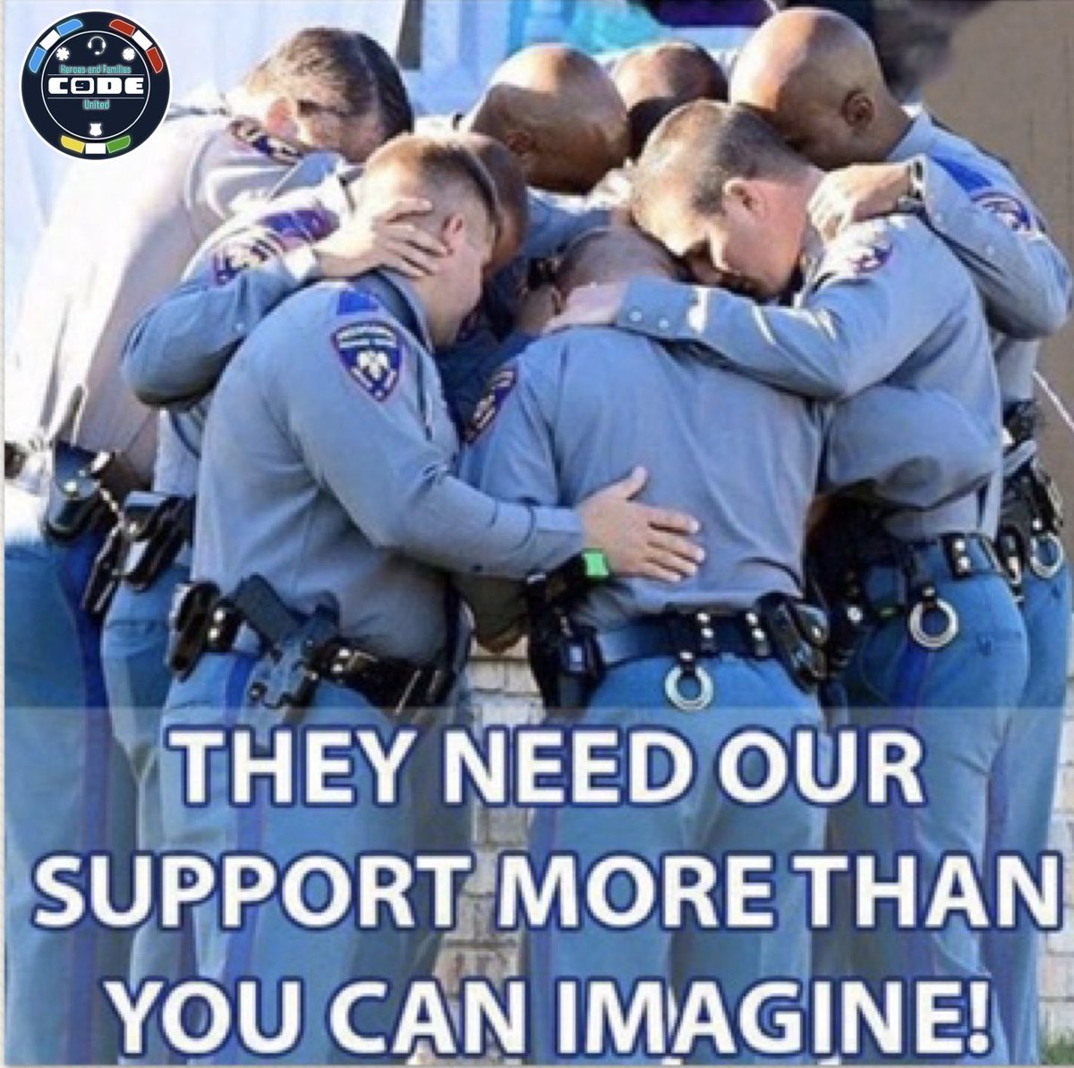 Policefamilydoc's tweet photo. More than ever! We support and thank you! #code9 #code9team #code9official #code9officerneedsassistance #firstresponders #support #wesupportyou #wethankyou #thankyouforyourservice #staystrong #youarenotalone #gotyourback #family #noonefightsalone #weareinthistogether https://t.co/csumKgWL5S