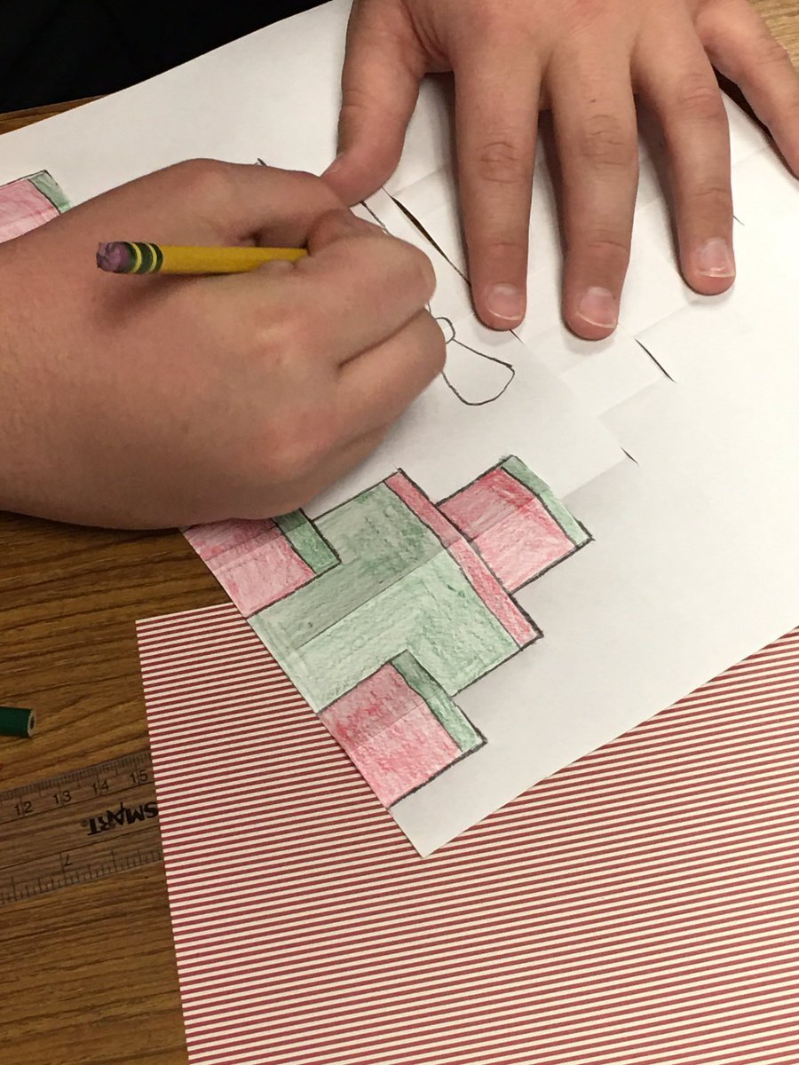mburwitz's tweet photo. @mathycathy  Thanks for the pop up fractal video!   With two classes who had  already taken their finals... what do do?.... a no mess cutting/folding activity (with a few math vocabulary words thrown in 😉). We all Loved it! #mtbos. #iteachmsmath https://t.co/Ccp9eBNfNM