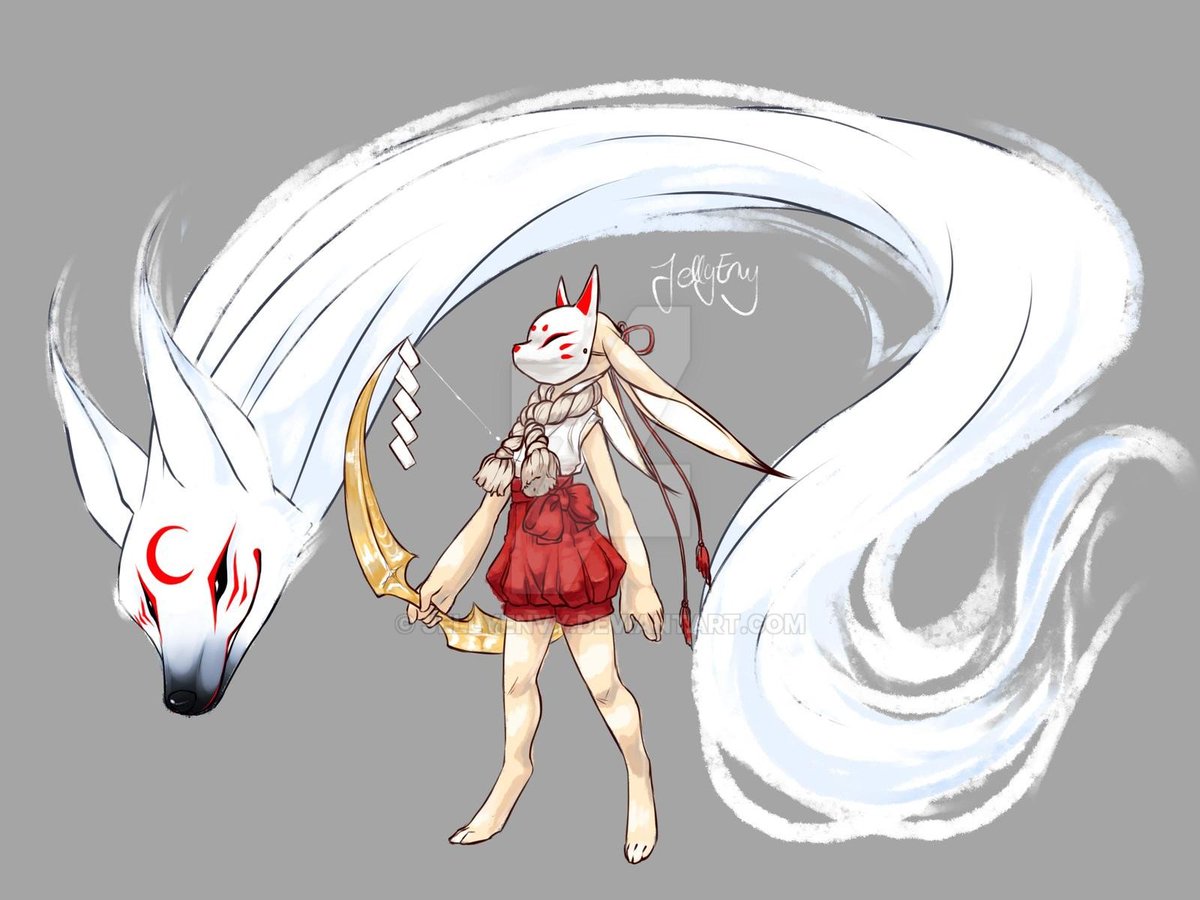 J E L L Y On Twitter Holyshit This Is So Old But I Still Kind Of Like It Kindred Skin As Tsuki No Usagi And A Kitsune You Know Kitsune S - roblox serene kitsune mask
