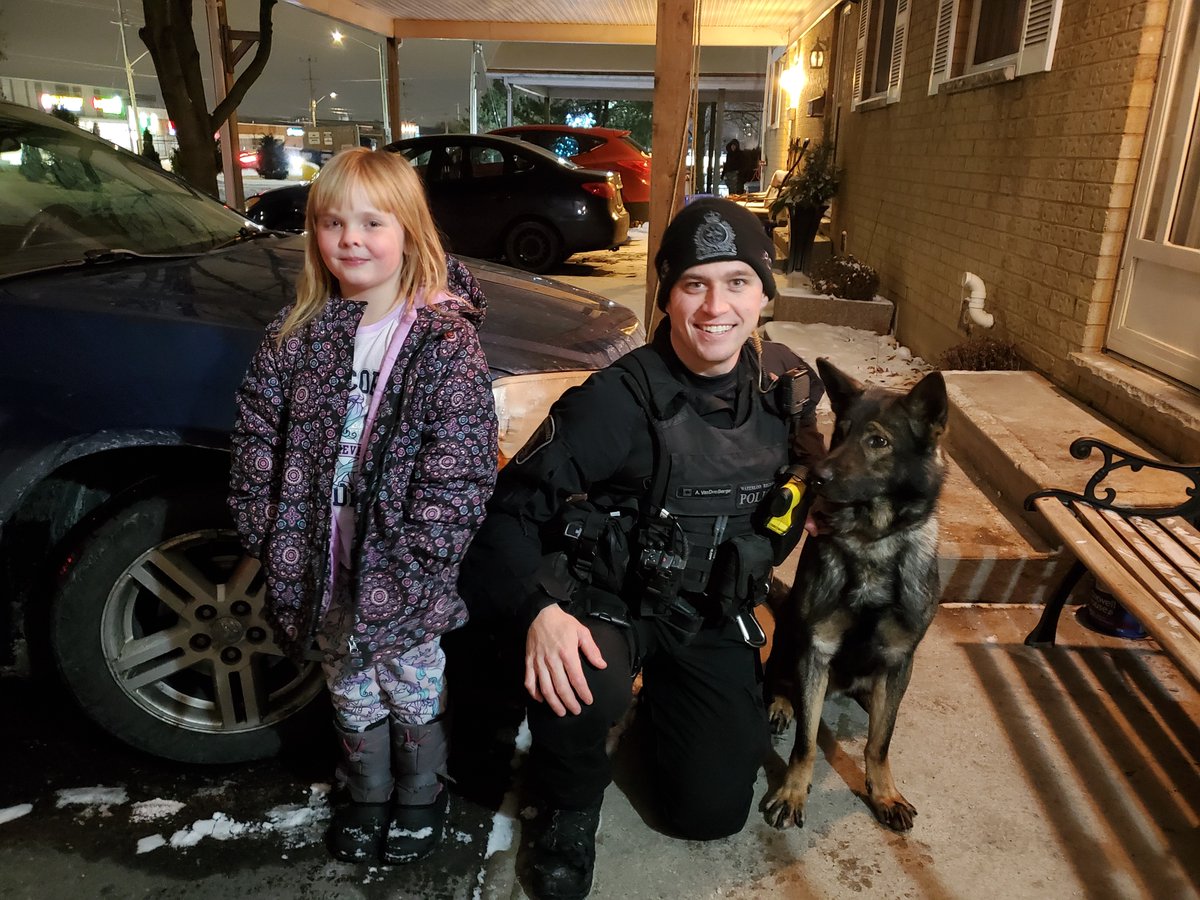 WRPSToday's tweet photo. We had a great time tonight visiting Ivy, the winner of our Canine Calendar Contest. At six years old, Ivy already knows she wants to be a veterinarian, nurse or canine officer. We hope we were able to persuade you to a future career with us. 😀 https://t.co/hbF3o4MLlz