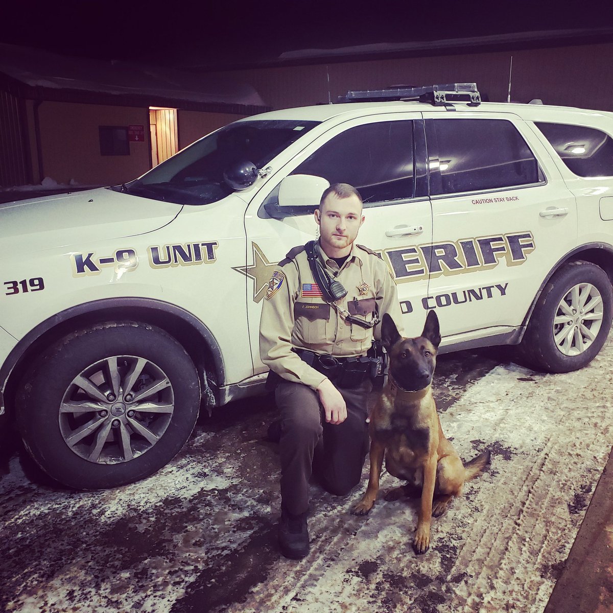 ChisagoCountySO's tweet photo. Deputy Johnson and his new partner K9 Ghost hit the streets for the first time as a pair this week. They will be a great asset to our office and communities. #K9 https://t.co/nYARR4mUca