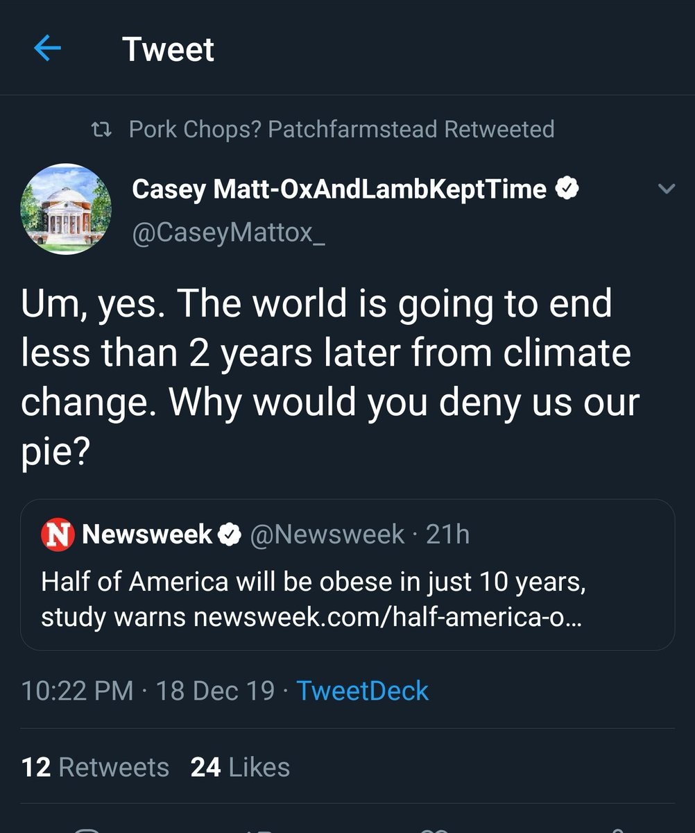 LatinaFarmerUSA's tweet photo. Um yeah, if the world is going to end anyways due to climate change; Why would I deny myself the satisfaction of #porkchops & crispy #Bacon? 🤔 but just in case, eat in moderation 🥓🥓🥓 #EatPork #eatbacon #RealMeat #RealMeatProtein #ClimateChange #BMI #obesity #ObeseAmericans https://t.co/UXrMioh4Vg