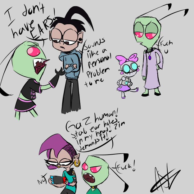 RoyalDorkAsh's tweet photo. GIVE ZIM THE RINGS OF THE EARS https://t.co/f4Md5ltAN4