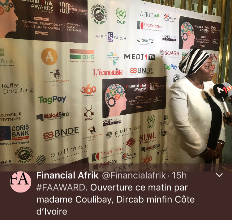 Financial Afrik Awards 2019: l’inclusion financière au coeur des échanges financialafrik.com/2019/12/20/fin…