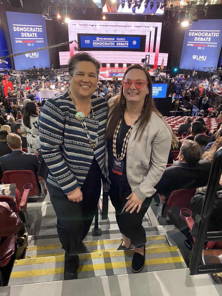 SheldonTheresa's tweet photo. Indian Country is well represented at #DemDebate in LA! #NativeVote2020 #DNCNativeVote20202 #RegisterToVote #LetsGetEngaged #TakingItToThePolls2020 https://t.co/NUoCjEWmjN