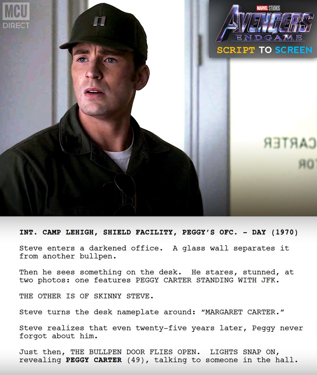 MCU_Direct's tweet photo. "Peggy never forgot about him."

Full #AvengersEndgame screenplay: https://t.co/CTRBK5OET9 https://t.co/jQ2KlV2WfN