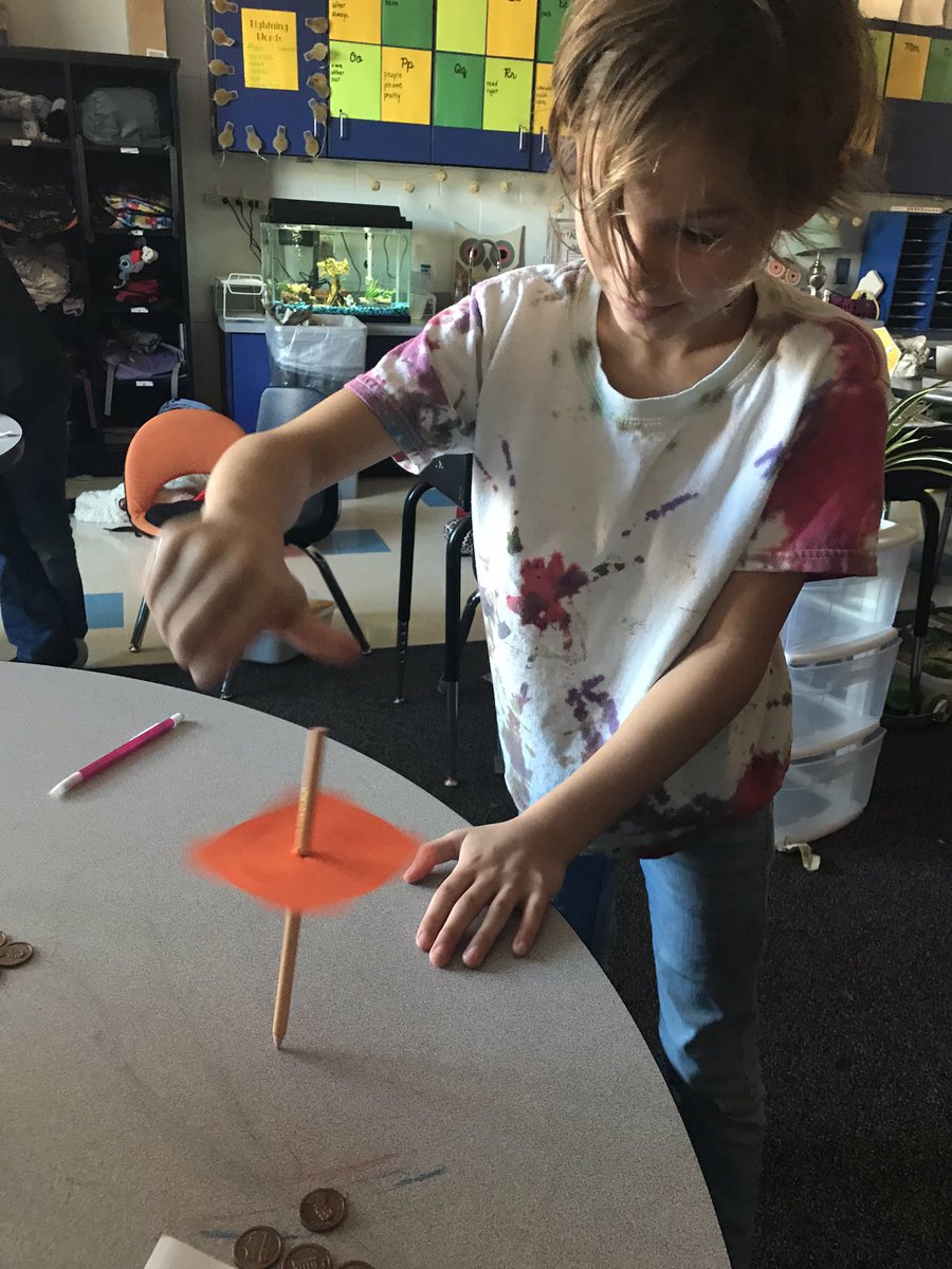 MrsplowdenP's tweet photo. Finally, this afternoon, we learned about Hanukkah and how to play dreidel. Students created dreidels, graphed their spins, and then played together!  We had a blast today celebrating DeSTEMber! @pvespride @nhughes8799 #pvespride https://t.co/CAfMSegH8Y