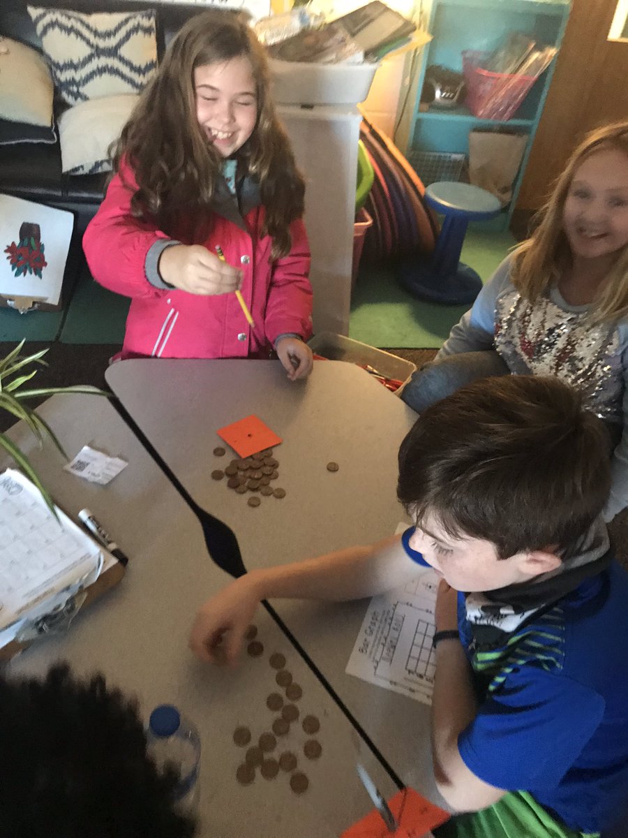 MrsplowdenP's tweet photo. Finally, this afternoon, we learned about Hanukkah and how to play dreidel. Students created dreidels, graphed their spins, and then played together!  We had a blast today celebrating DeSTEMber! @pvespride @nhughes8799 #pvespride https://t.co/CAfMSegH8Y