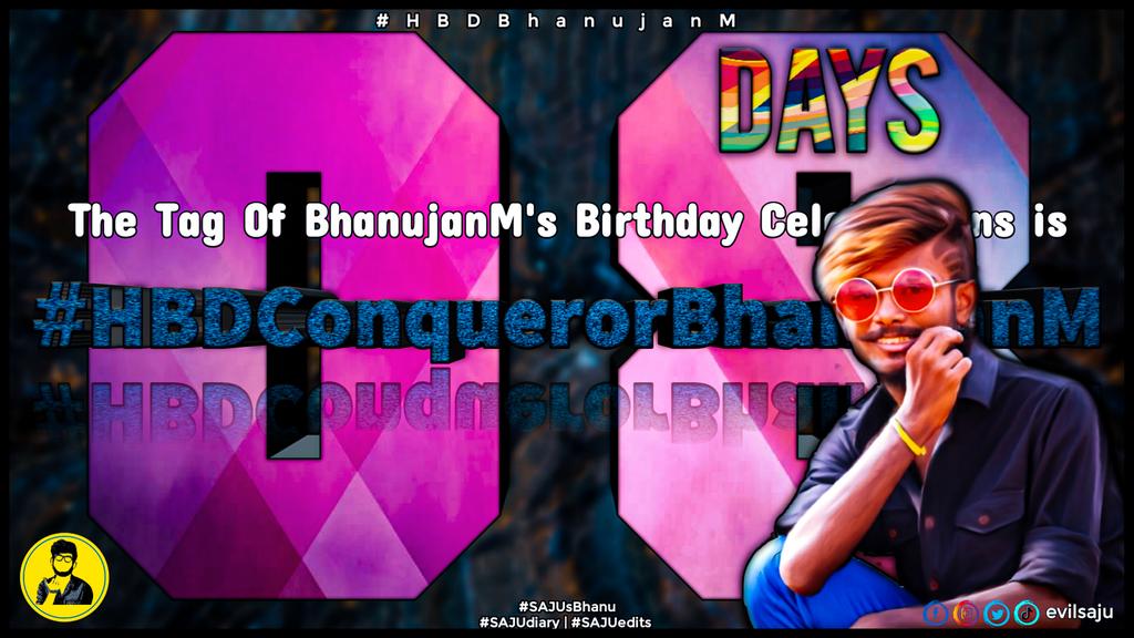 evilsaju's tweet photo. 08 Days To Bhanu 's Birthday Celebration.

The Tag Of BhanujanM's Birthday Celebrations Is
#HBDConquerorBhanujanM 

#HBDBhanujanM 
#SAJUsBhanu

#SAJUdiary | #SAJUedits https://t.co/D3xWfINQ5A