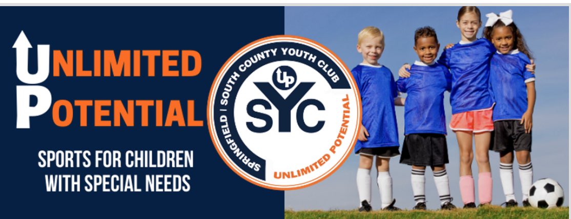 SYCSoccer's tweet photo. 🚨NEW Program | Unlimited Potential ⚽️

SYC is proud to announce our very first program for children with special needs! Unlimited Potential (UP) is a new pilot program that offers an opportunity for children with special needs...READ MORE 🔗 https://t.co/jCMT2uKQ2F https://t.co/KDoEAHspay