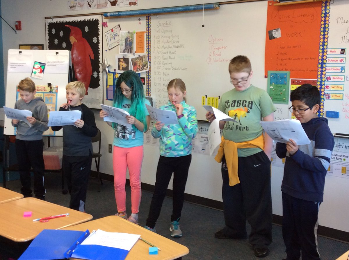 DLarsonSGR4's tweet photo. Still working hard as winter break approaches!  We practiced and performed Readers Theater this week, sometimes while eating candy canes! https://t.co/tzAAkvHEql