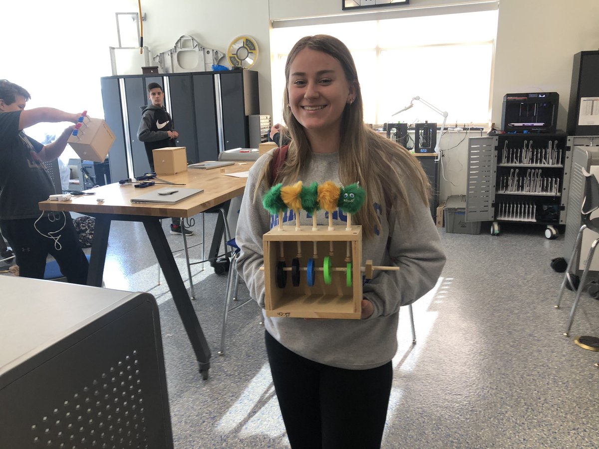 STEM2UYP's tweet photo. @LutheranCougars @PLTWorg IED class wrapping up their capstone Automata projects!  #handsOnLearning https://t.co/2bgd9zYEbX