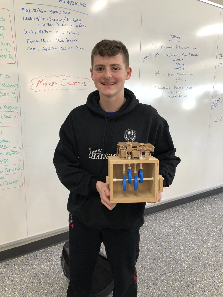 STEM2UYP's tweet photo. @LutheranCougars @PLTWorg IED class wrapping up their capstone Automata projects!  #handsOnLearning https://t.co/2bgd9zYEbX