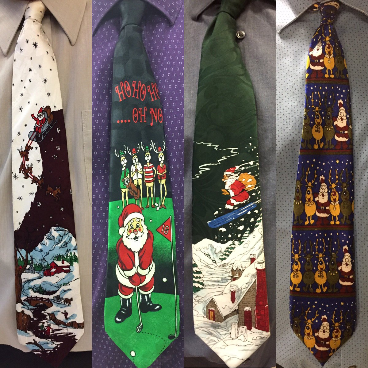 BeckyDoiron3's tweet photo. Mr. Maloney @HVHS_NB did not disappoint with this week’s assortment of Christmas ties! Merry Christmas everyone! #ties #teachersofinstagram #holidayattire #hvhs #christmasties https://t.co/0Buwd6rS7n