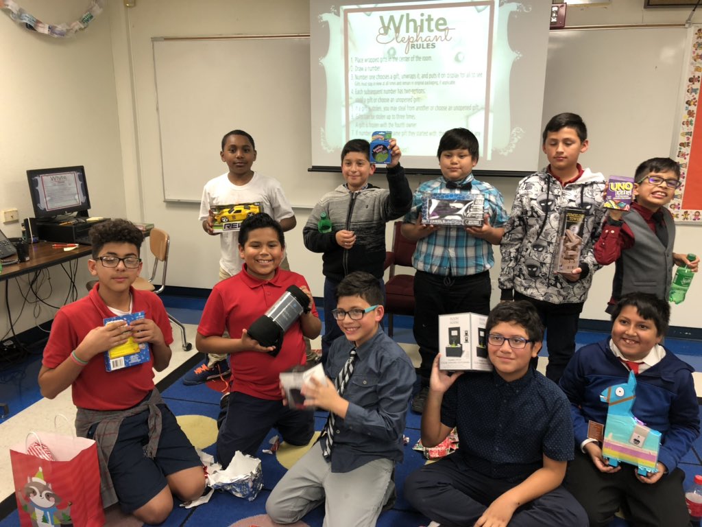 RCarrizales80's tweet photo. I don’t know when it happened, but somewhere along the way our Cuballeros became brothers. @HdzMaestro and I had a blast watching the @NISDCable YGO have fun participating in the White Elephant gift exchange. @Dpin1967 @NISD @NISDCounseling #mywhy #YGO #Cablelegendary https://t.co/rAfcFNy24W