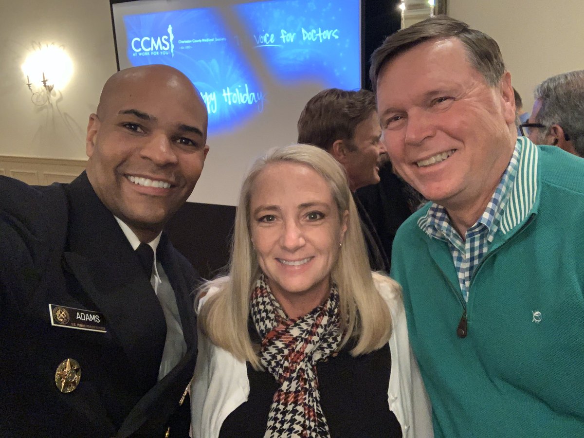 Listened Surgeon General Adams <a href="/Surgeon_General/">U.S. Surgeon General</a> discuss combatting the opioid epidemic. We had a selfie as his anesthesia colleagues #CRNAsonthefrontline