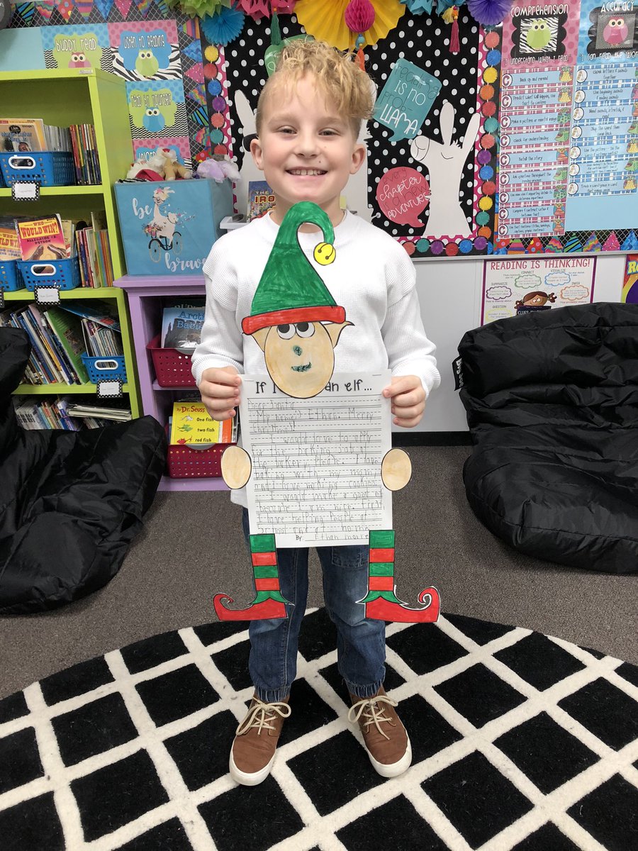 KaiserAudra's tweet photo. Have you ever wanted to work as an elf in Santa’s workshop? We do! We filled out job applications, organized our thoughts with graphic organizers, and wrote persuasive letters to Santa, hoping to get a job in his bakery, gift wrapping, or toy making departments.🎄 https://t.co/Zr7lAJdIKg