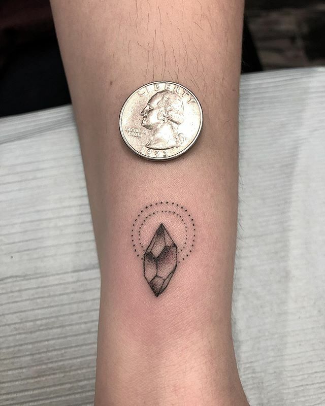 Black and White Diamond Tattoo with Moon and Stars
