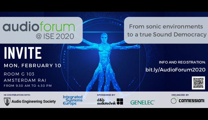 spinworkz_SIA's tweet photo. Organized by #Connessioni, #AudioForum @ISE_Show #2020 conference will take place the day before #ISE2020 opens. The event will be held from 10am-5pm and is sponsored by @dbaudiotechnik and @Genelec : 
#AV #exhibition #education #systemsintegration https://t.co/MAFWu1SVgh