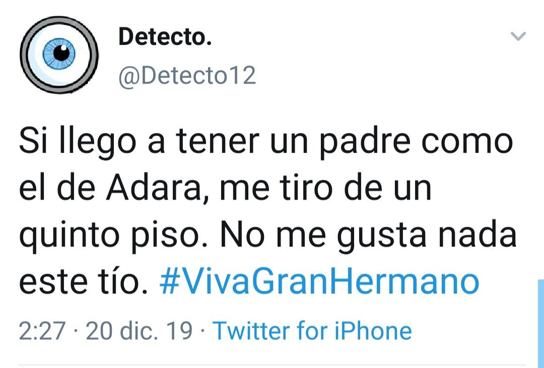 patatusEs's tweet photo. Esto es lo que ha ganado @adara_oficial en este Gh.
Que sus seguidores y los del italiano, insulten y desprestigien a SU PADRE.
Un señor que no le gustaba la tv, y la hija hizo salir del anonimato.
No #MeGustaGHVIP19D
💩 #finalghvip7 1/2 https://t.co/MWBukJnewo