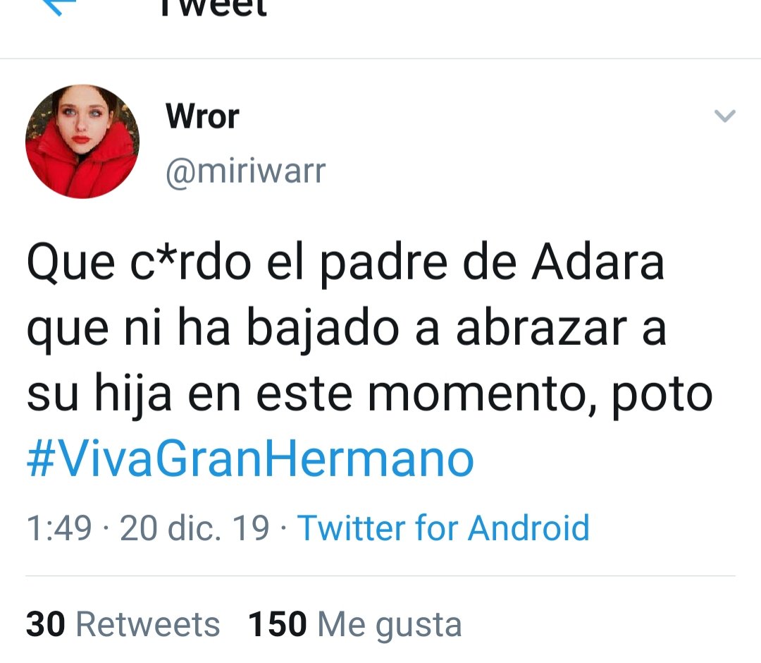 patatusEs's tweet photo. Esto es lo que ha ganado @adara_oficial en este Gh.
Que sus seguidores y los del italiano, insulten y desprestigien a SU PADRE.
Un señor que no le gustaba la tv, y la hija hizo salir del anonimato.
No #MeGustaGHVIP19D
💩 #finalghvip7 1/2 https://t.co/MWBukJnewo