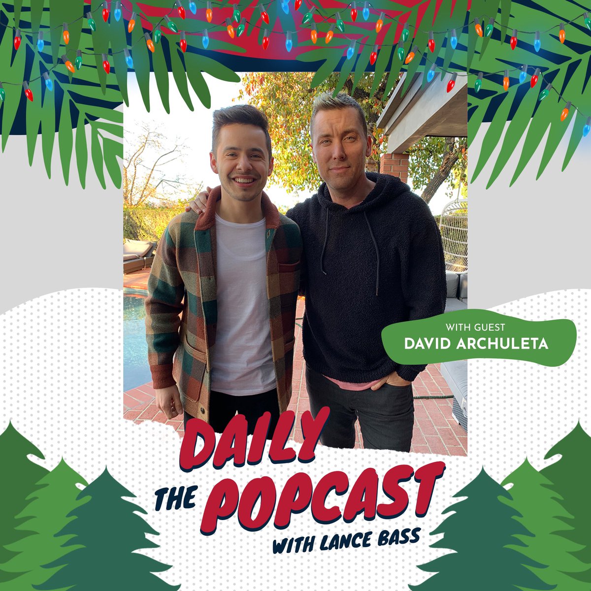 DavidArchie's tweet photo. I stopped by @LanceBass' #TheDailyPodcast to talk about Christmas stuff, new music, and next year's #OkayAllRightTour!  Thanks for for having me Lance! You can check it out here! https://t.co/MRUCS7Rgyq https://t.co/7h44CRBOgQ