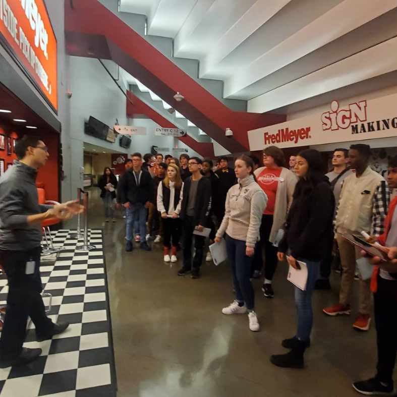 centennial_fbla's tweet photo. We had a blast at our Portland Trail Blazers field trip! Thank you for having us back! https://t.co/RNnWzkt7F3