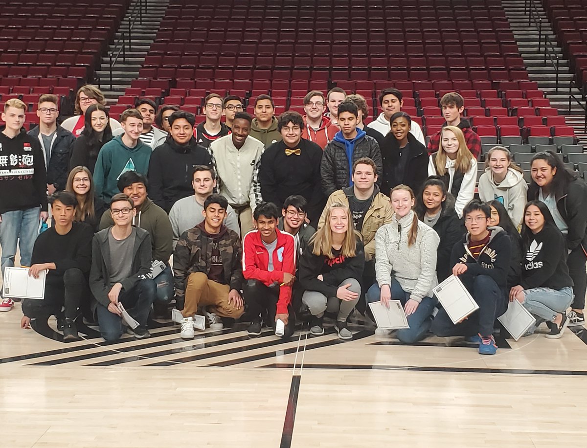 centennial_fbla's tweet photo. We had a blast at our Portland Trail Blazers field trip! Thank you for having us back! https://t.co/RNnWzkt7F3