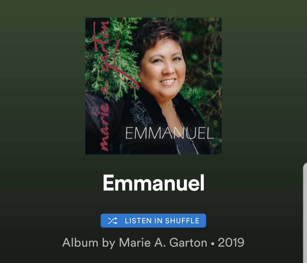 marieagarton's tweet photo. Thank you, #Spotify, for sharing my music with your listeners! Blessings... #Emmanuel #ChristmasAlbum #Christmas2019 #PCGUniversal #PCGNashville #PCGStrong https://t.co/3AZVCndKaX