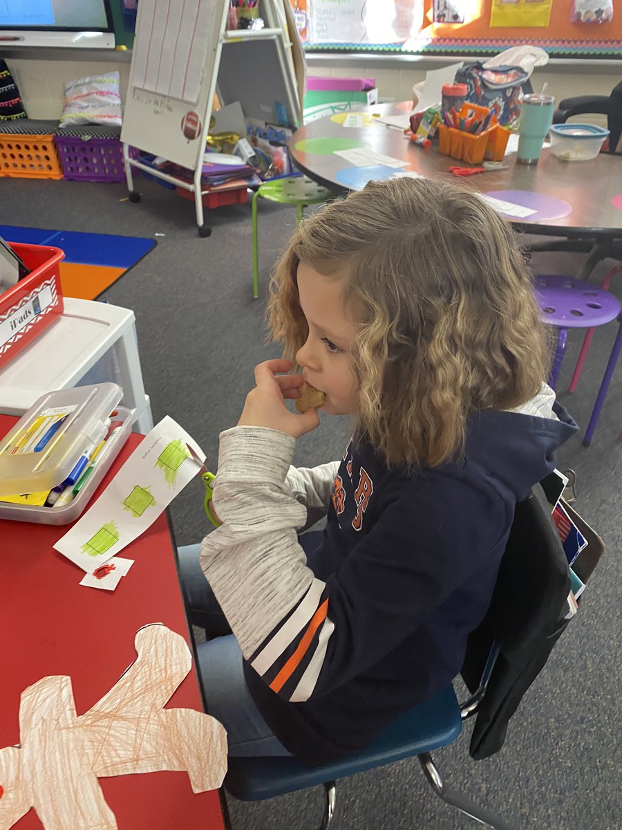 MrsFallucca's tweet photo. 2nd graders had a busy Gingerbread Day! They coded the gingerbread man back home, created glyphs, tried gingerbread, compared and contrasted stories using @Seesaw, and took part in a readers theater! #ECJJaguars #ccsd93 https://t.co/MlLhJKHhUa