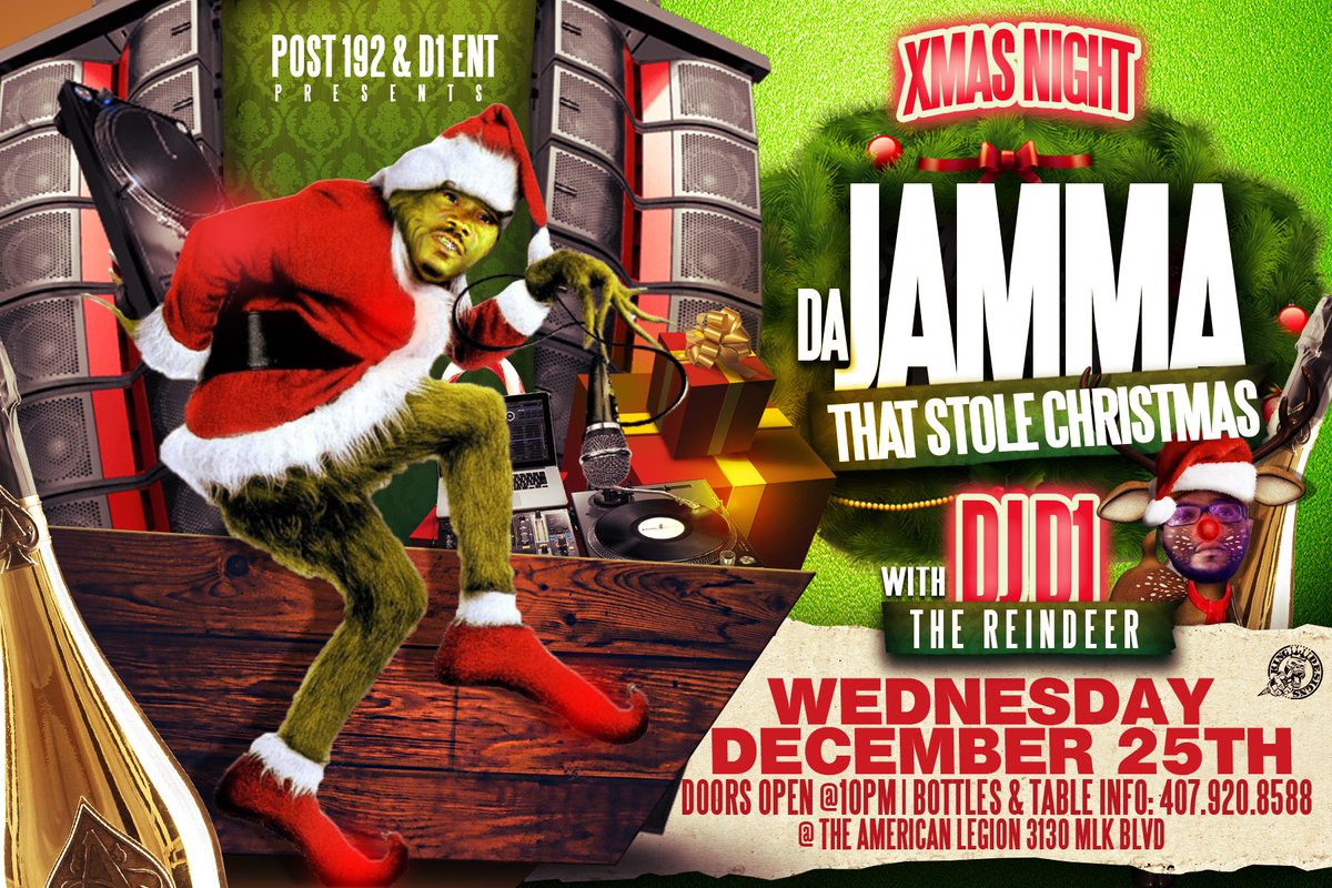 IAMDJD1's tweet photo. Xmas Nite at da Post @NUMBAONEJAMMA rocking da mic 🎤 bihh https://t.co/A5cUnp1U3T