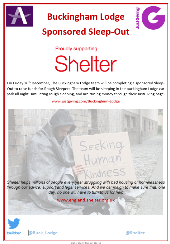 Buck_Lodge's tweet photo. Morning @Twitter today is the day! @Buck_Lodge from @AnchorHanover are completing the #SleepOut in aid of @Shelter to #EndRoughSleepingThisChristmas
Please visit-
https://t.co/t7YYleIImr
and donate what you can
#Charity #Christmas2019 #EndRoughSleeping https://t.co/tXHndp7GVm