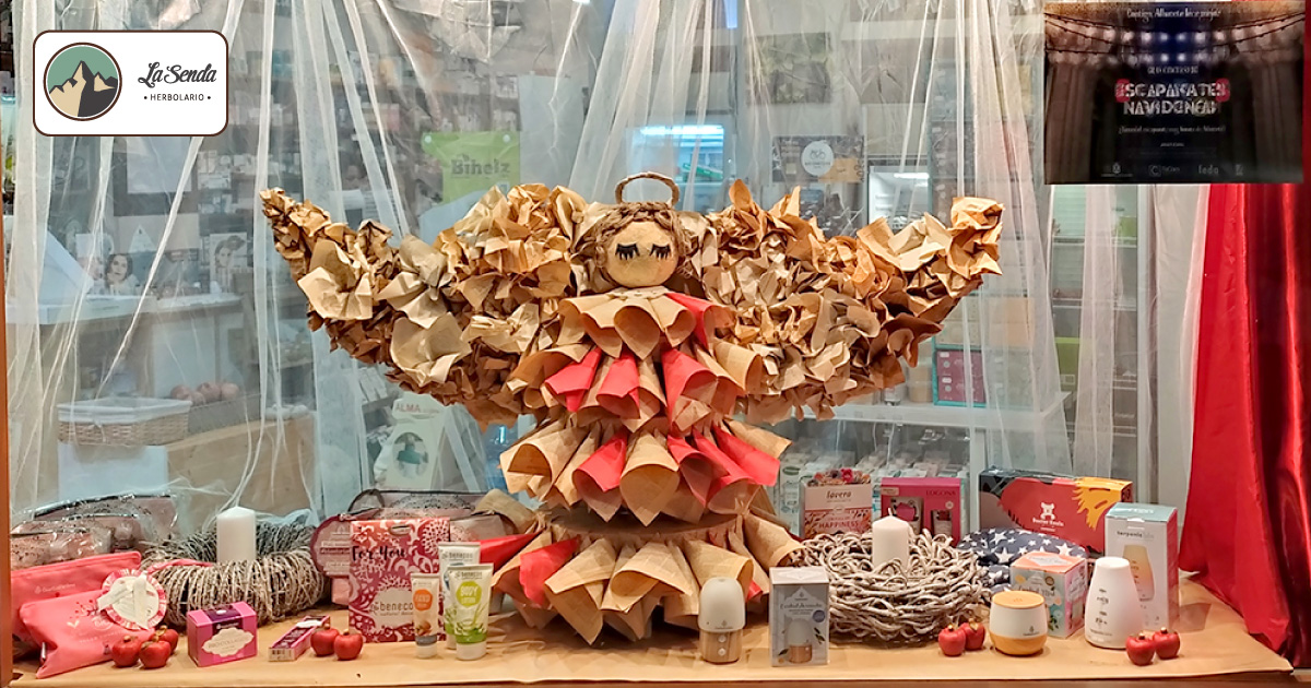 herbolasenda's tweet photo. Contentas y agradecidas por recibir el I Premio del I Concurso de Escaparates Navideños de #Albacete #feda #fecom #aytoalbacete #ayuntamientodealbacete #feliznavidad #comerciolocal #ilovefecom #navidadalbacete #comerciolocal #sostenibilidad #felicesfiestas #navidad2020 https://t.co/ikfQq5StxL