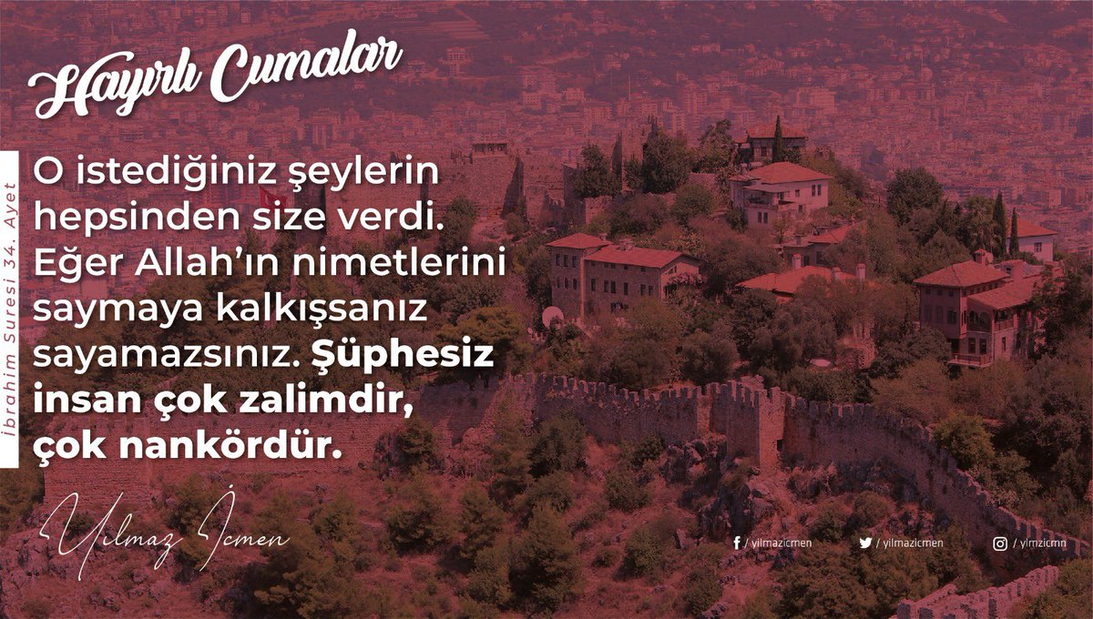 Cumamız mübarek olsun..