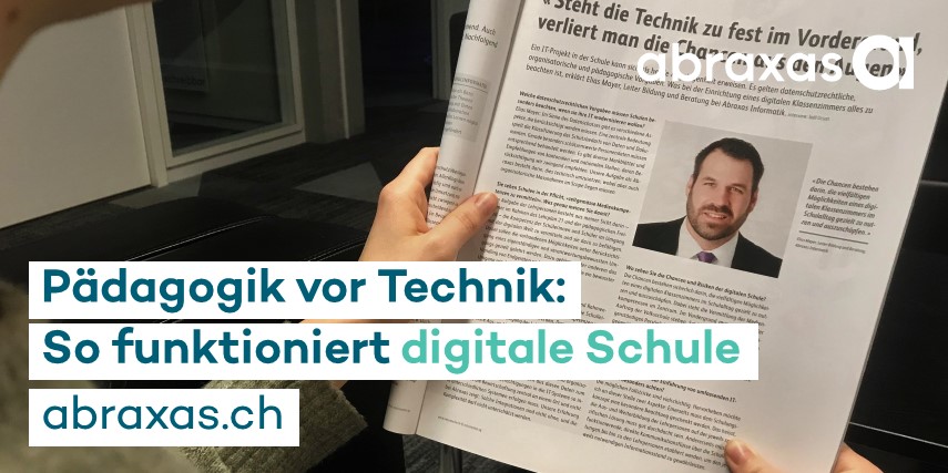 Welche Herausforderungen gibt es bei einem IT-Projekt im Bildungsbereich zu meistern? Unser Bildungsexperte Elias Mayer liefert die Antworten im Interview in der Netzwoche: abrax.as/digitale-schule #digitaleschule ^esi