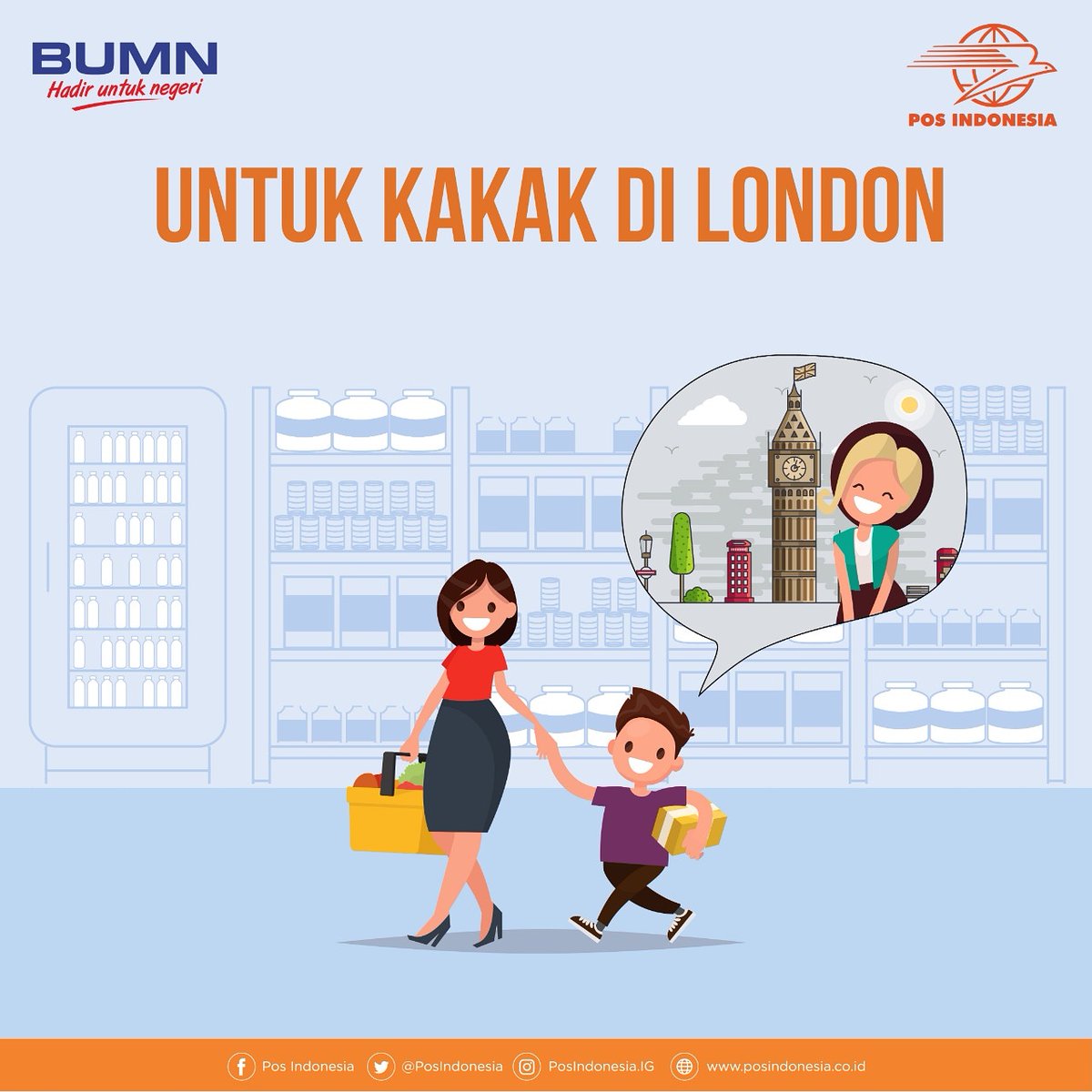 PosIndonesia's tweet photo. Kangen kakak yang jauh disana. Tapi kangen kamu untuk kakak bisa terhapuskan dengan kirim paket ke luar negeri dengan Pos Indonesia.
#POSindonesia #POSinAja #kangenkeluarga #indonesia #POSuntukNegeri #indonesia https://t.co/pbZXgSrGBw