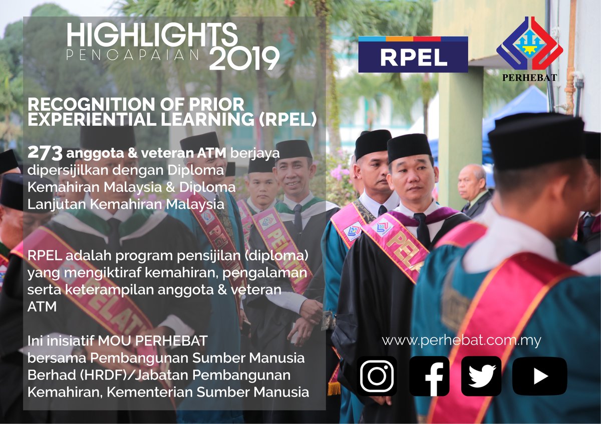 PERHEBATMy's tweet photo. #HIGHLIGHTS2019PERHEBAT
#REPORTCard2019
RPEL cetusan PERHEBAT & @myksm @dsdmohr @myhrdf antara lain bermatlamat;
• Mengiktiraf 94 bidang berkaitan perkhidmatan anggota TD, TLDM & TUDM
• Peningkatan kerjaya, kebolehpasaran & lonjakan pendapatan
#PERHEBAT https://t.co/OJGGdleQCJ
