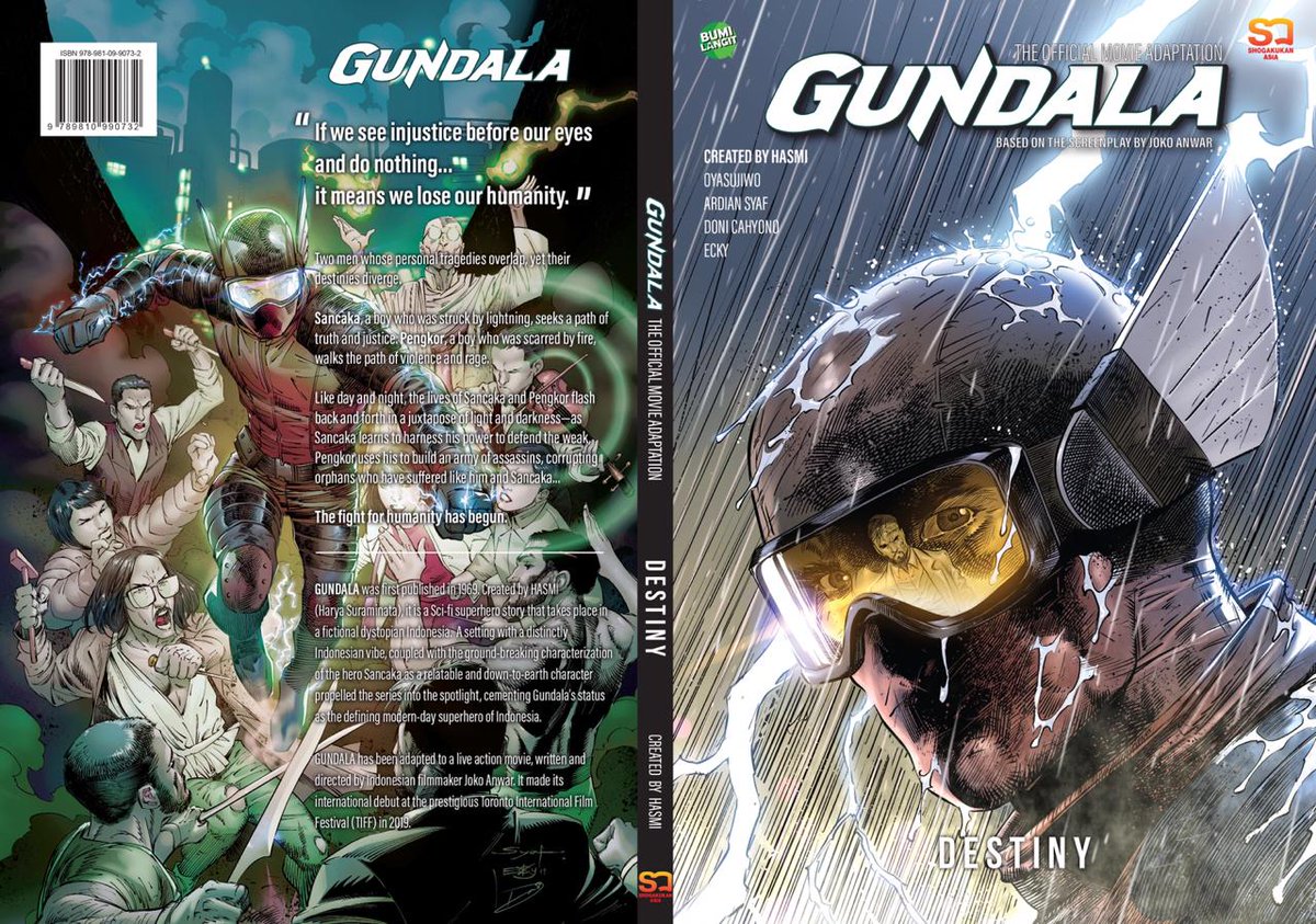 Sebuah kebanggaan utk Indonesia bhw #Gundala Komik sdh mulai beredar di Asia Tenggara, dimulai  di Malaysia pada tgl 26 Des 2019. Selanjutnya segera beredar di Singapore dan Brunei

@bumilangitofficial #JagatSinemaBumiLangit